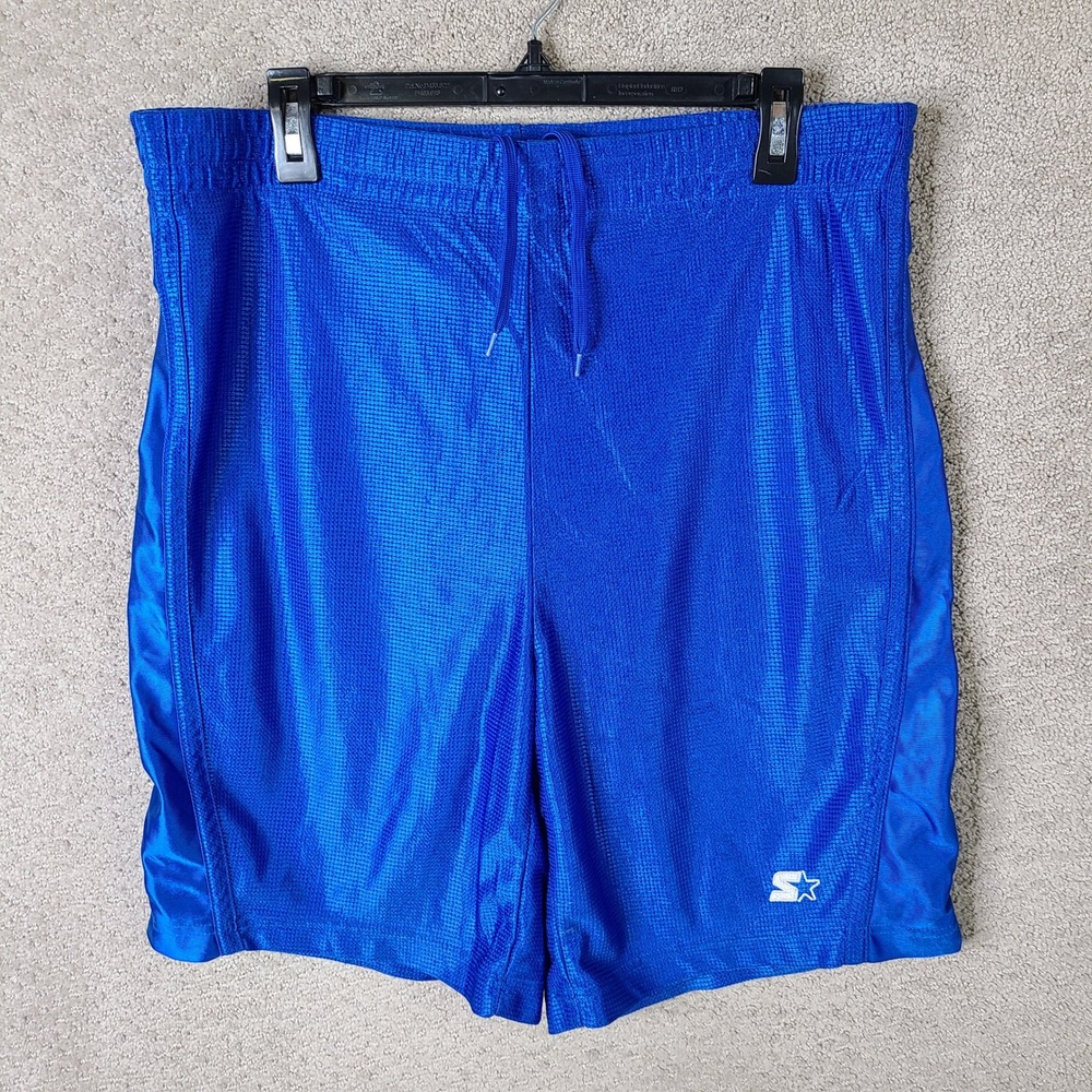 Vintage Starter Shorts Mens Small Blue‎ Athletic Mesh Basketball Olympian